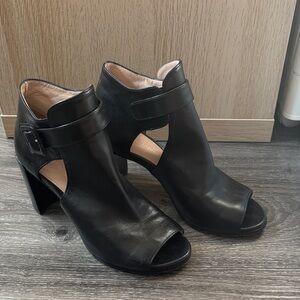 Stuart Weitzman peep toe booties
